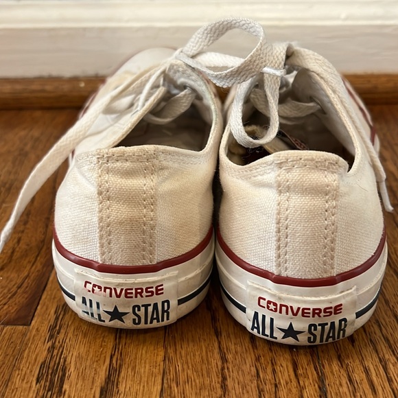 WHITE CONVERSE LOW TOP SNEAKERS - SIZE 5.5 - Picture 3 of 8